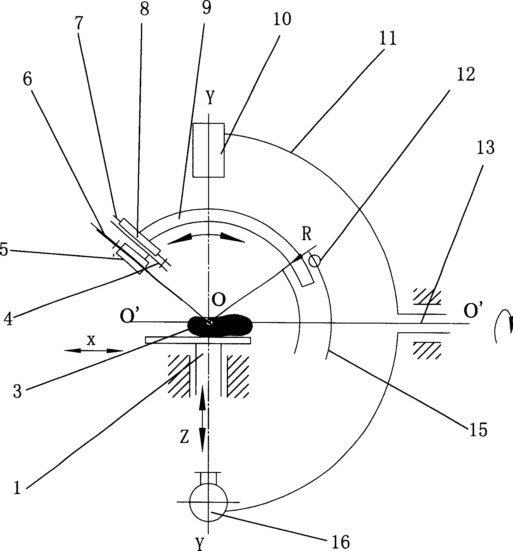 X-ray puncture positioning device and method for microtrauma operation