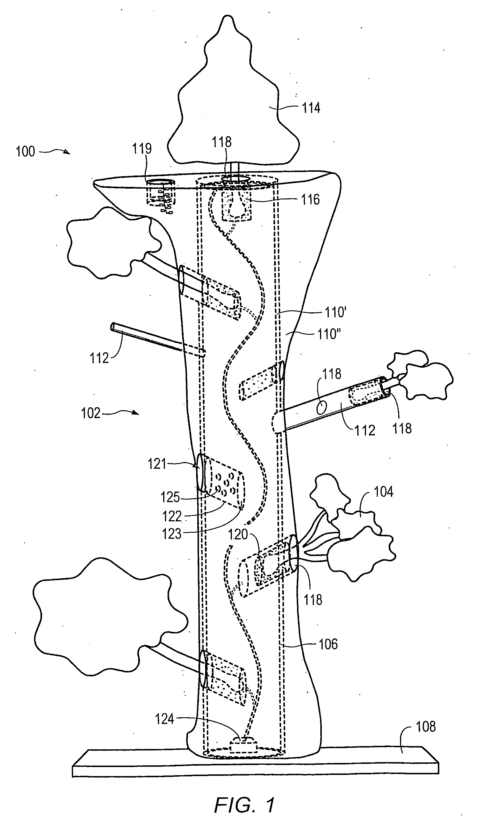 Tree with elevated structure