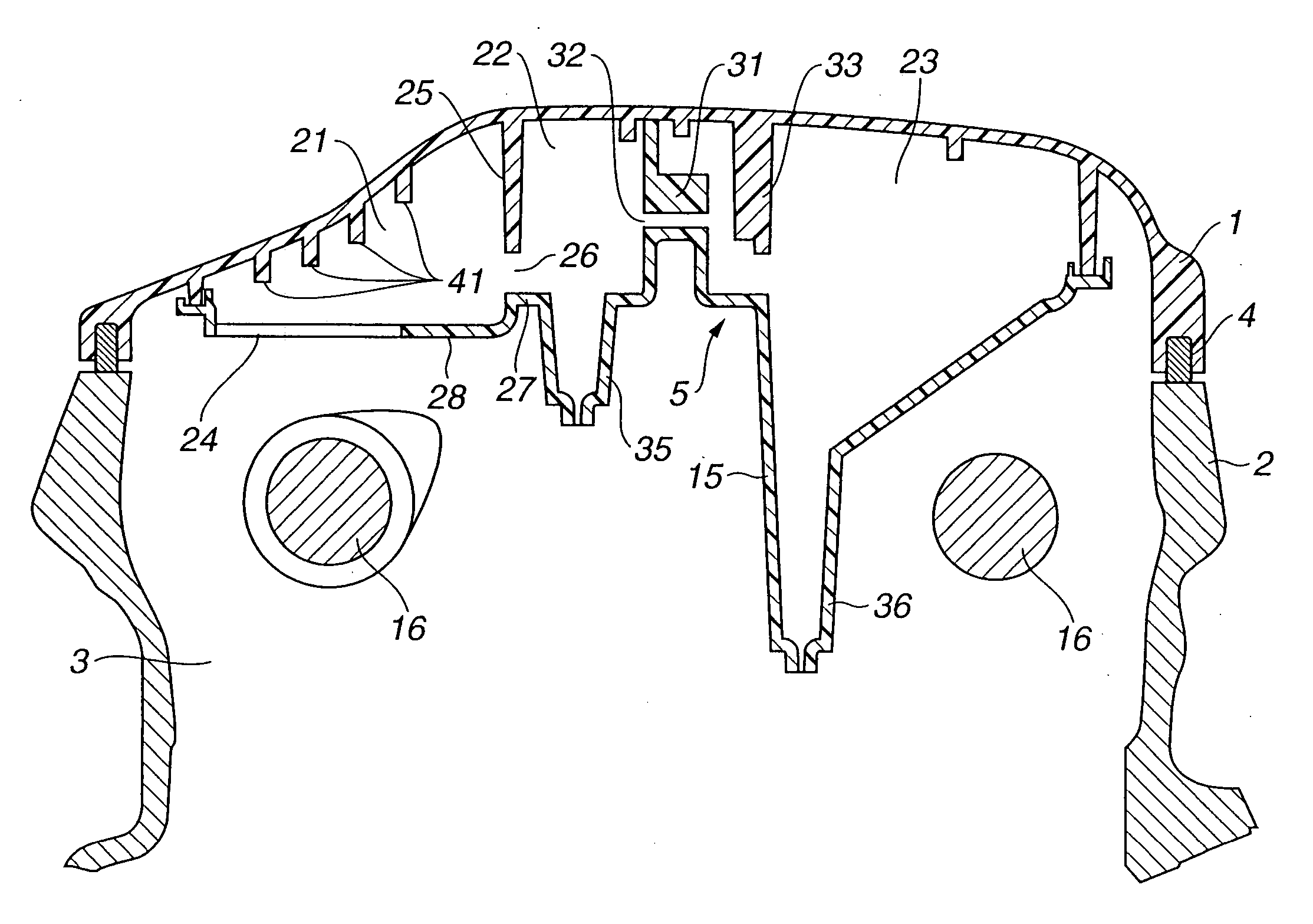 Oil separator combined with cylinder head cover