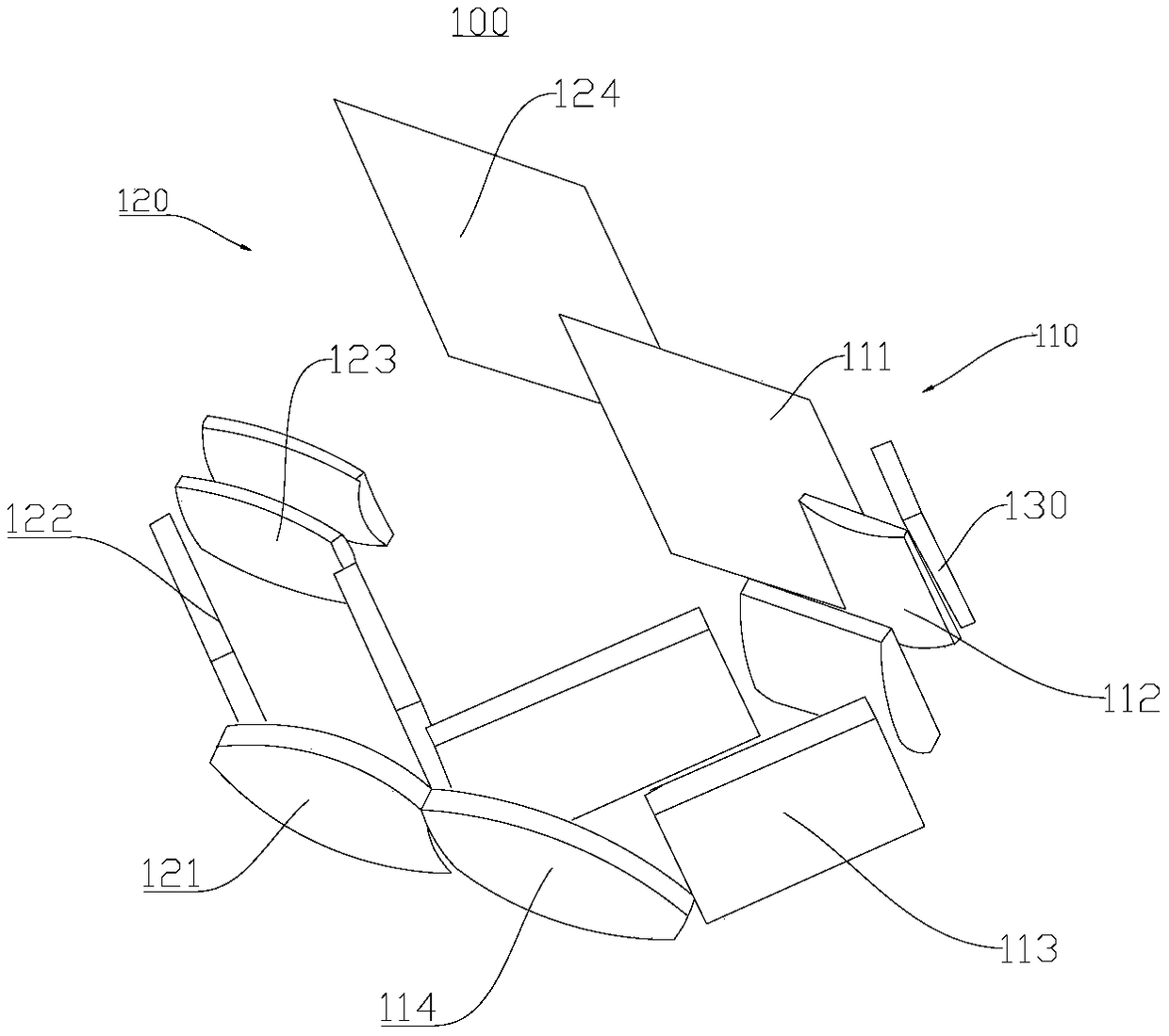 Lidar optical structure and lidar device