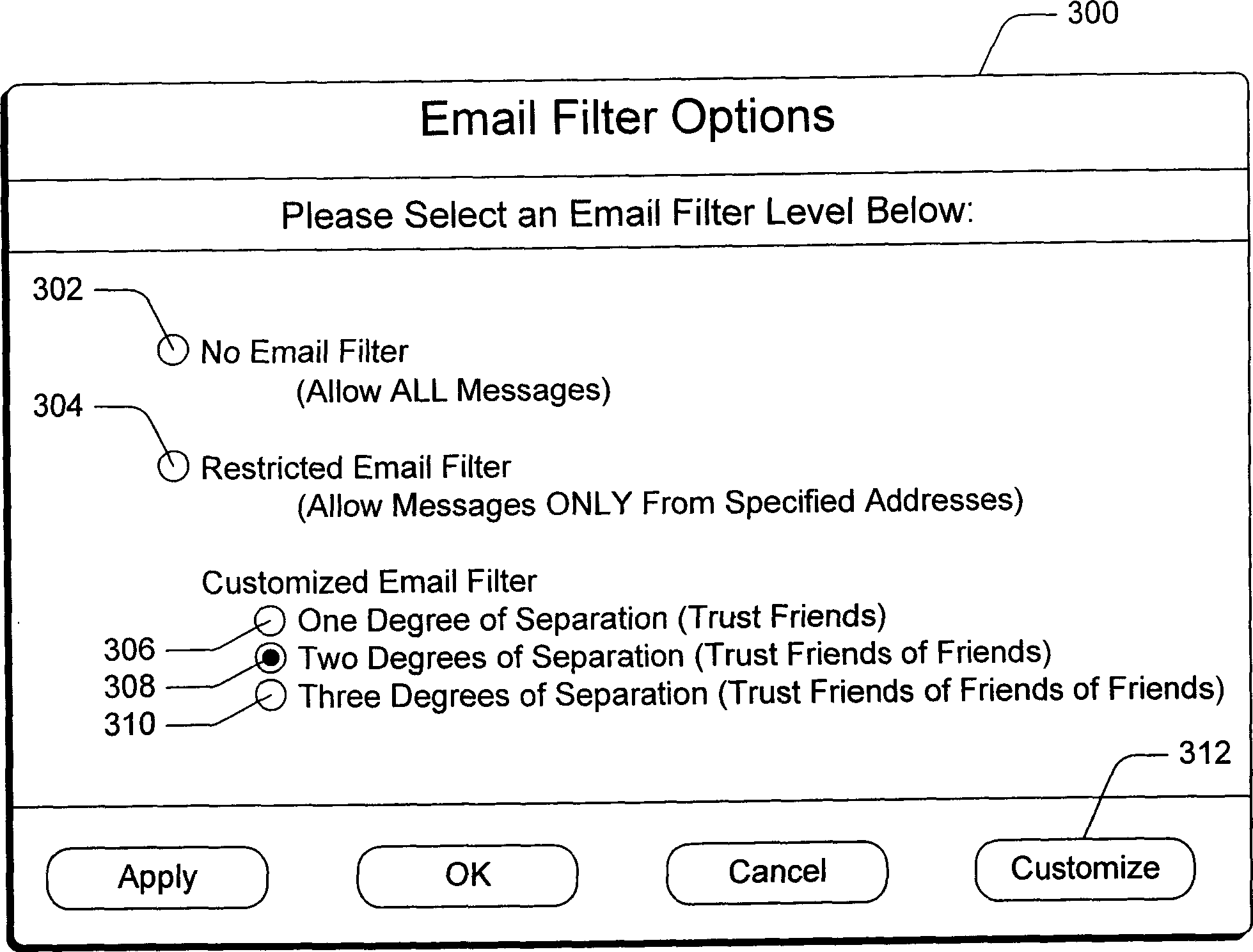 Social network email filtering