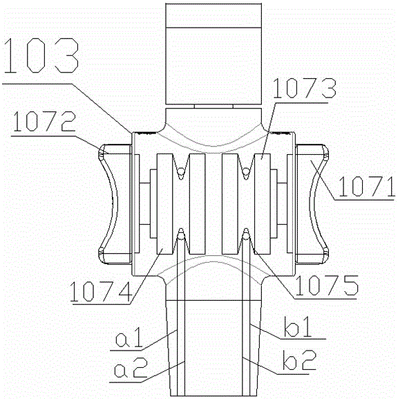 Multi-bent-portion device and industrial endoscope