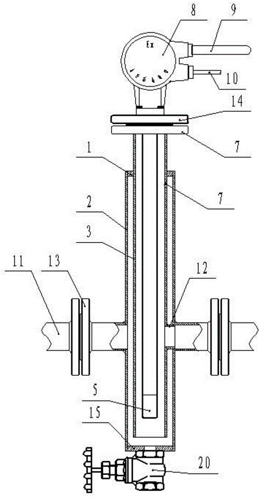 Method and device for realizing online measurement for single-well water content of crude oil in oil well by virtue of gas-liquid separation