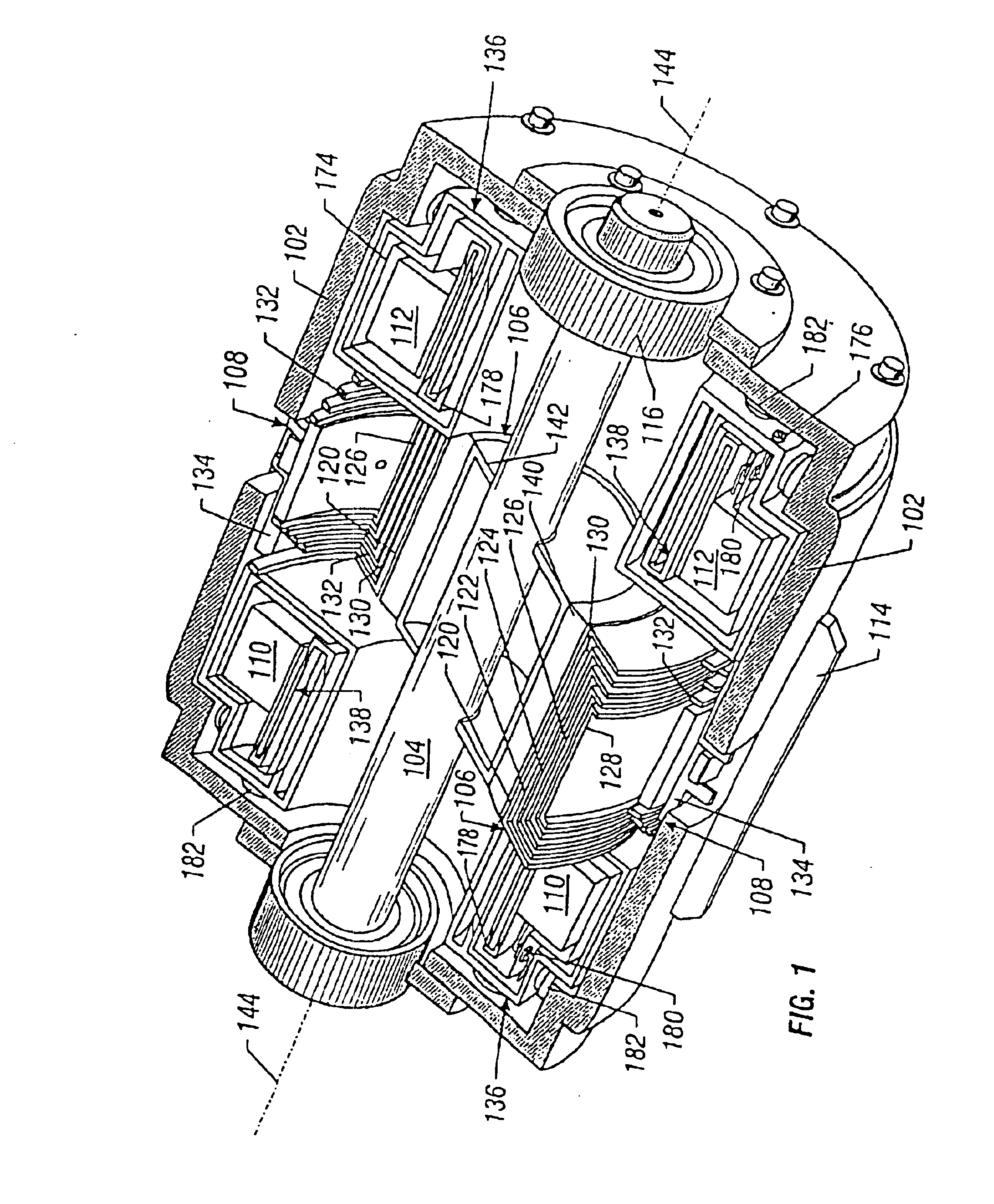 Homopolar machine with shaft axial thrust compensation for reduced thrust bearing wear and noise