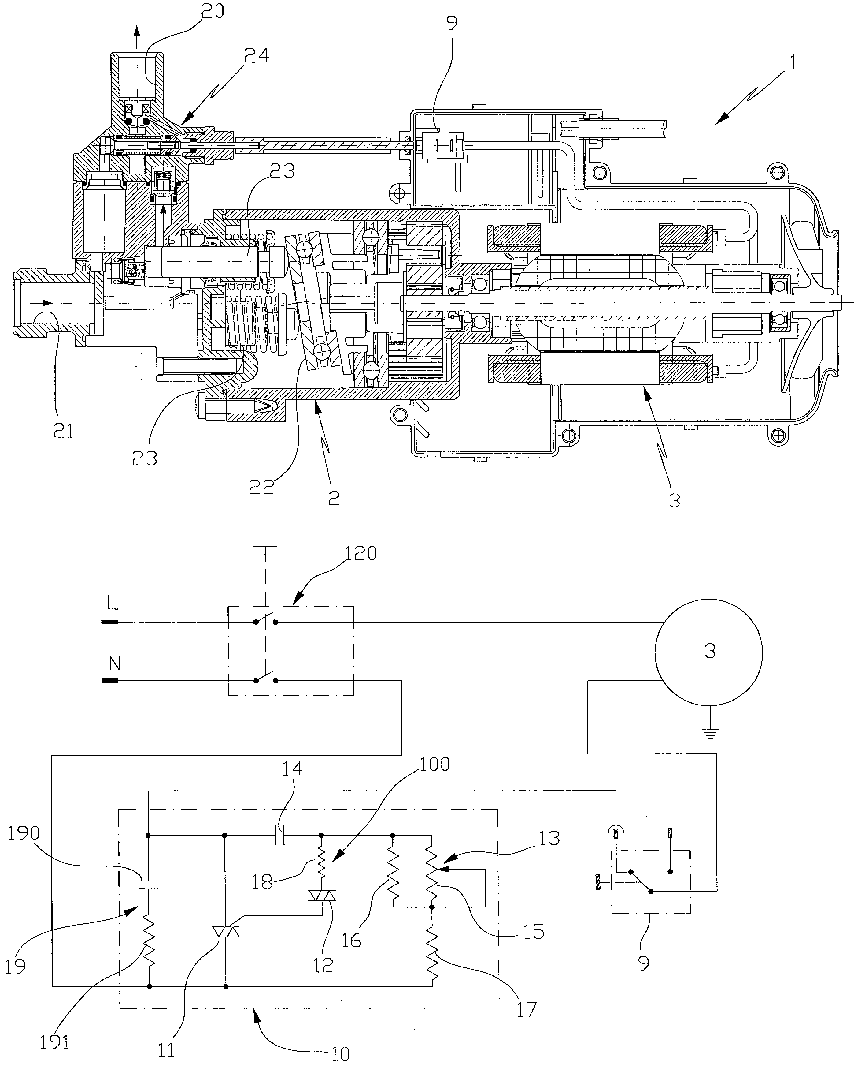 Device for varying the pressure of the fluid delivered by a jet washer