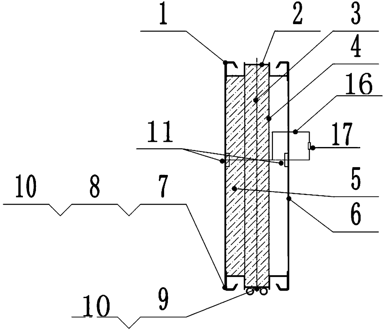 Metal sound barrier with monitoring function