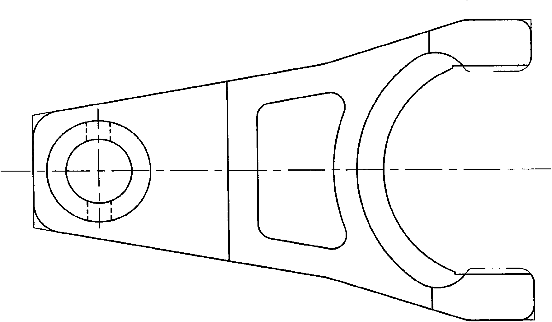 Method for processing shifting fork of automobile parts