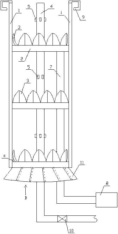 Dustproof filtration device for chimney