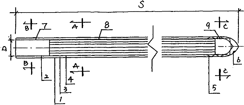 All-glass vacuum heat collection pipe with regular prism-shaped inner pipe and production method thereof