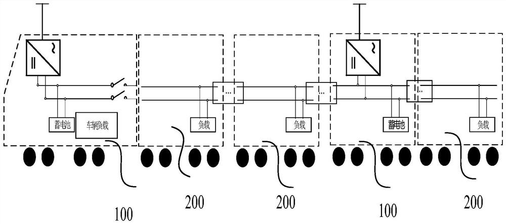 Shunting system of power-distributed motor train unit and power-distributed motor train unit