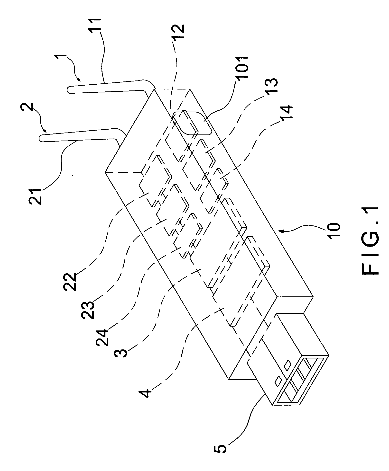 Television signal processor having dual antennas