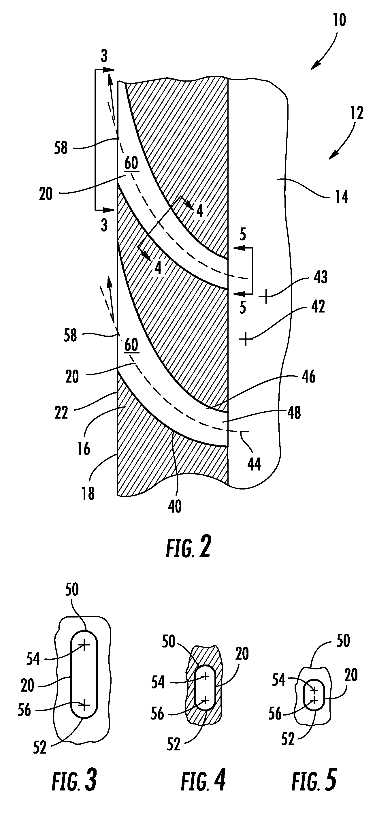 Turbine Airfoil Cooling System with Curved Diffusion Film Cooling Hole