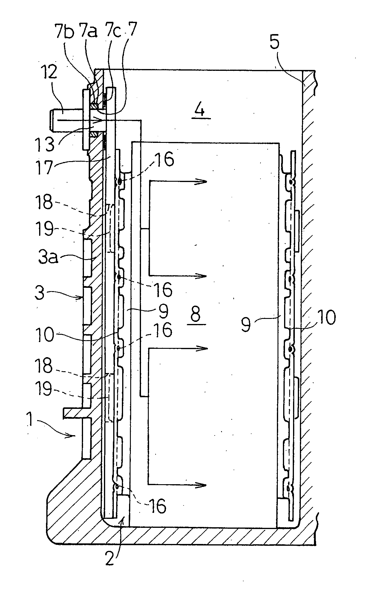 Sealed prismatic battery