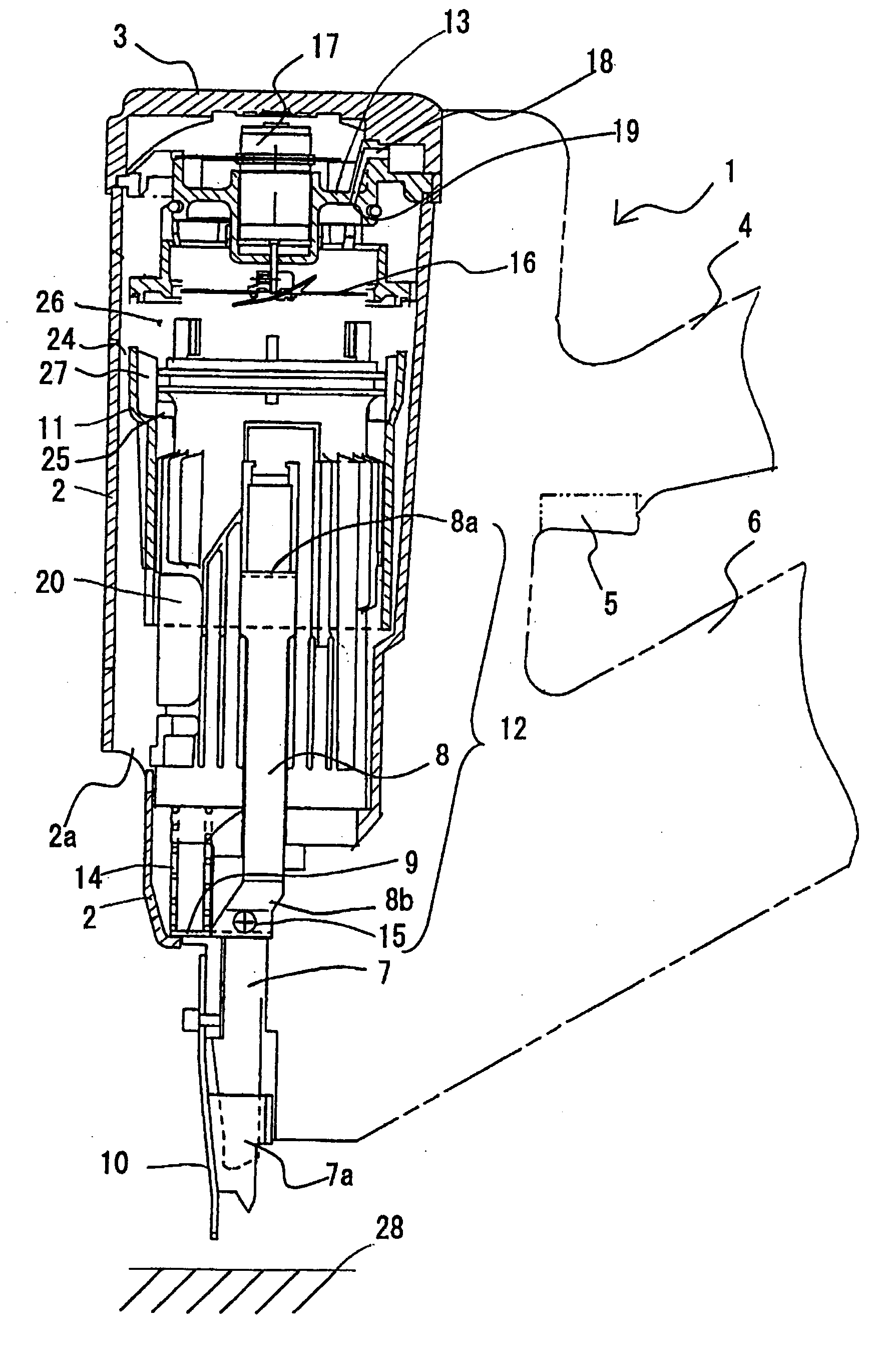 Combustion type power tool having segmental connection unit