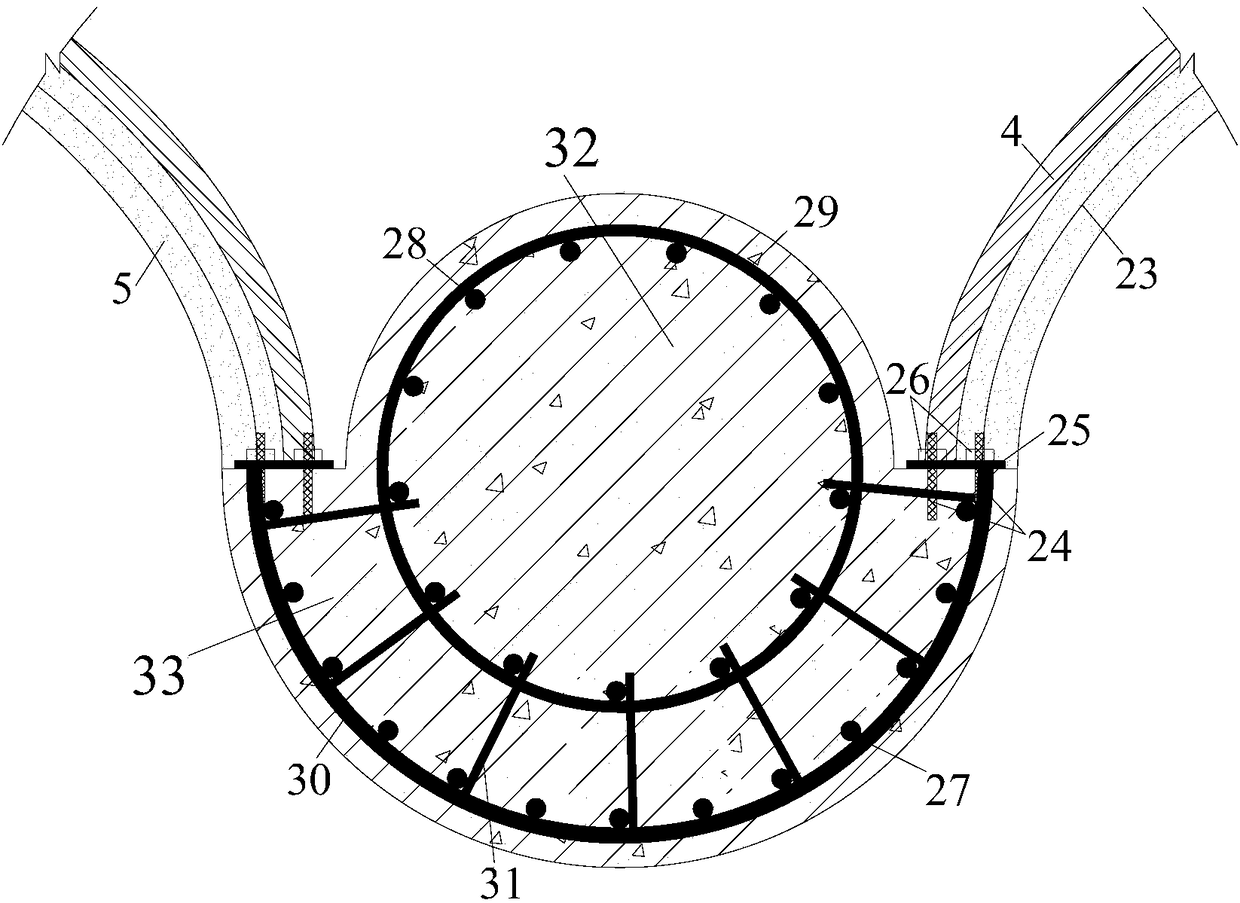 Anti-slide pile-corrugated steel arch-pull anchor combination slope protection structure and construction method thereof