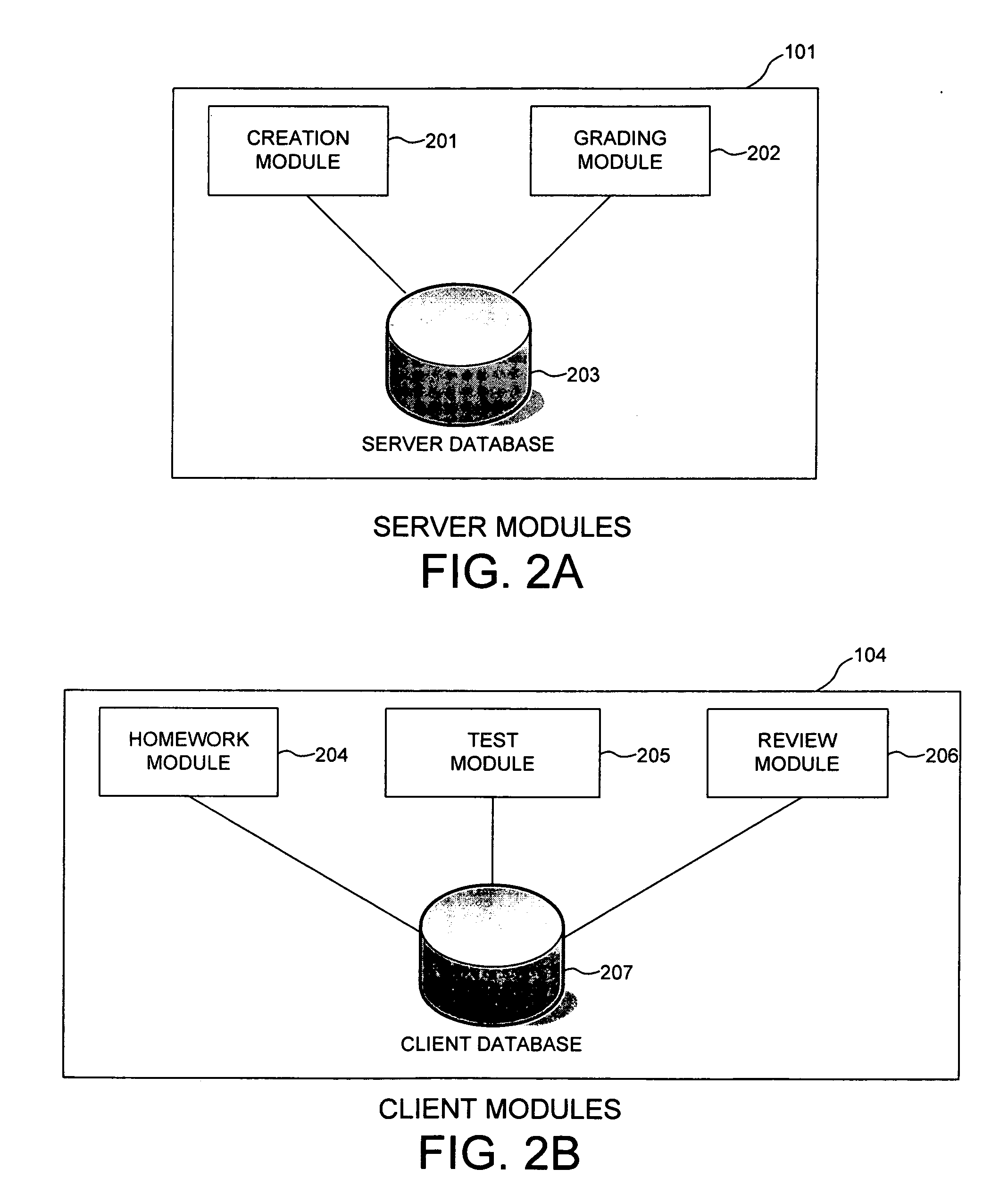 Client-server based system and method for test and homework management