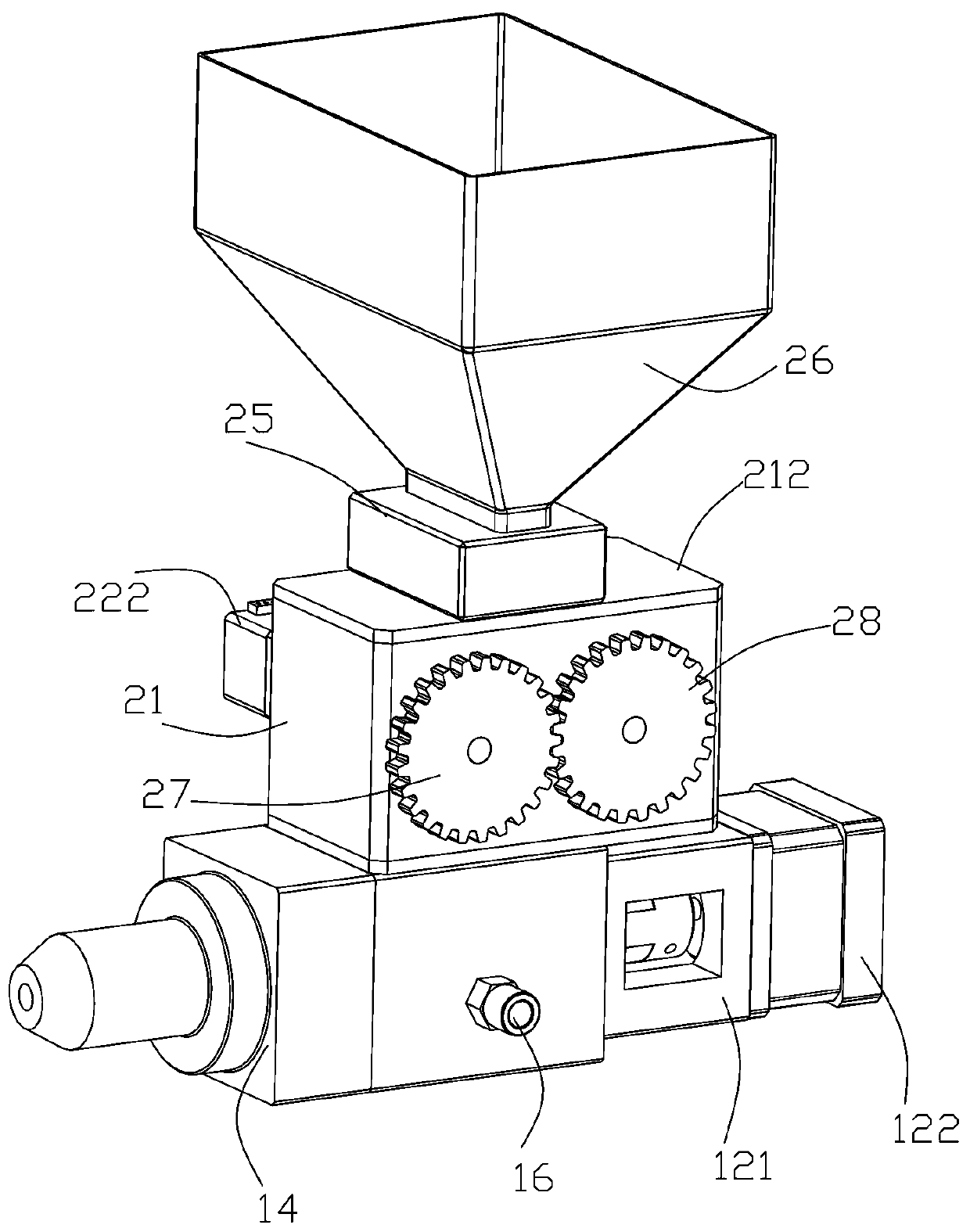 Rotary powder spraying and wax injection integrated machine