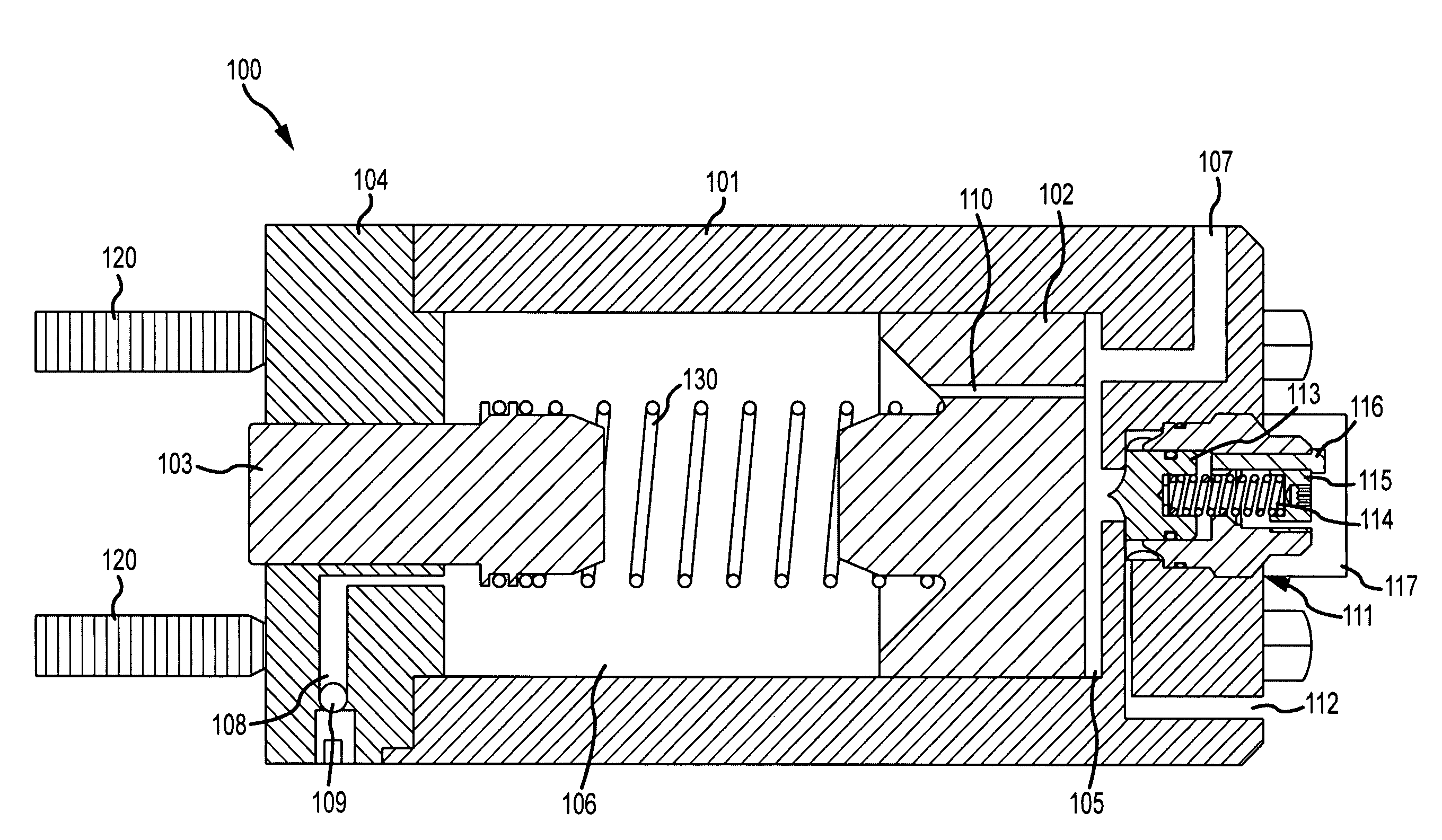 Fluid operated actuator including a bleed port