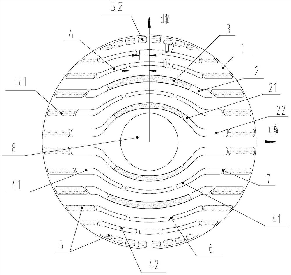 Rotor assembly and self-starting permanent magnet synchronous reluctance motor