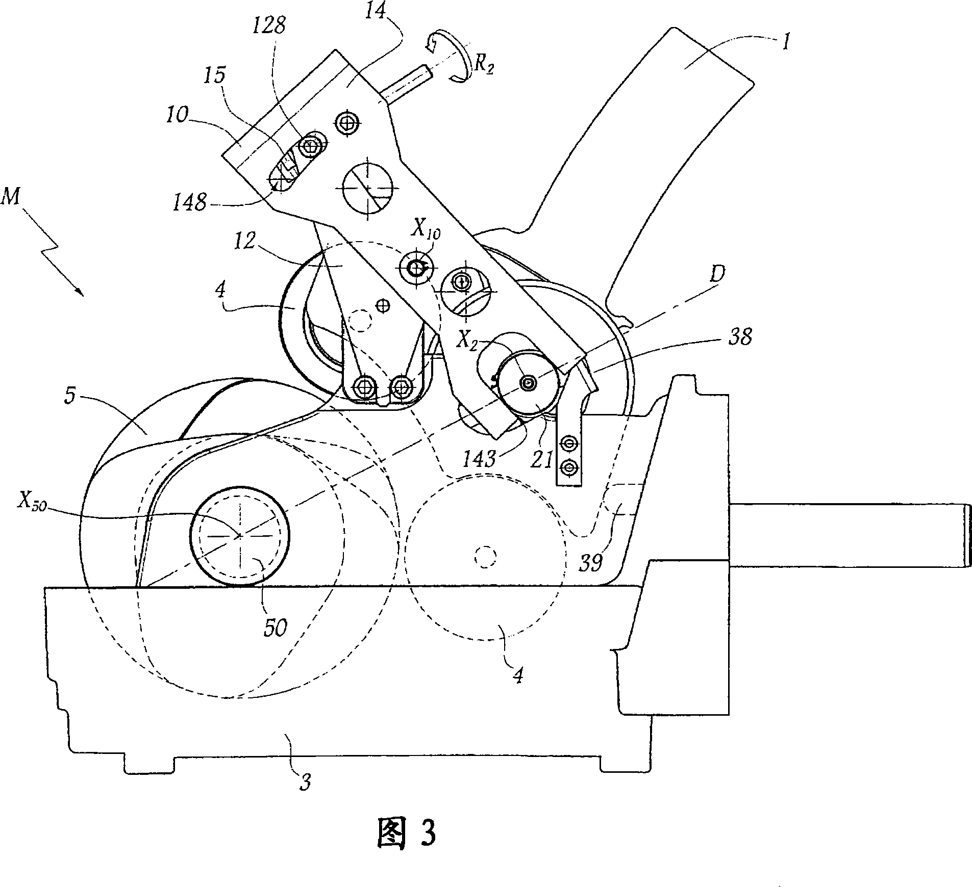 Cam mechanism, loom and method for decoupling the cams from the cam mechanism roller