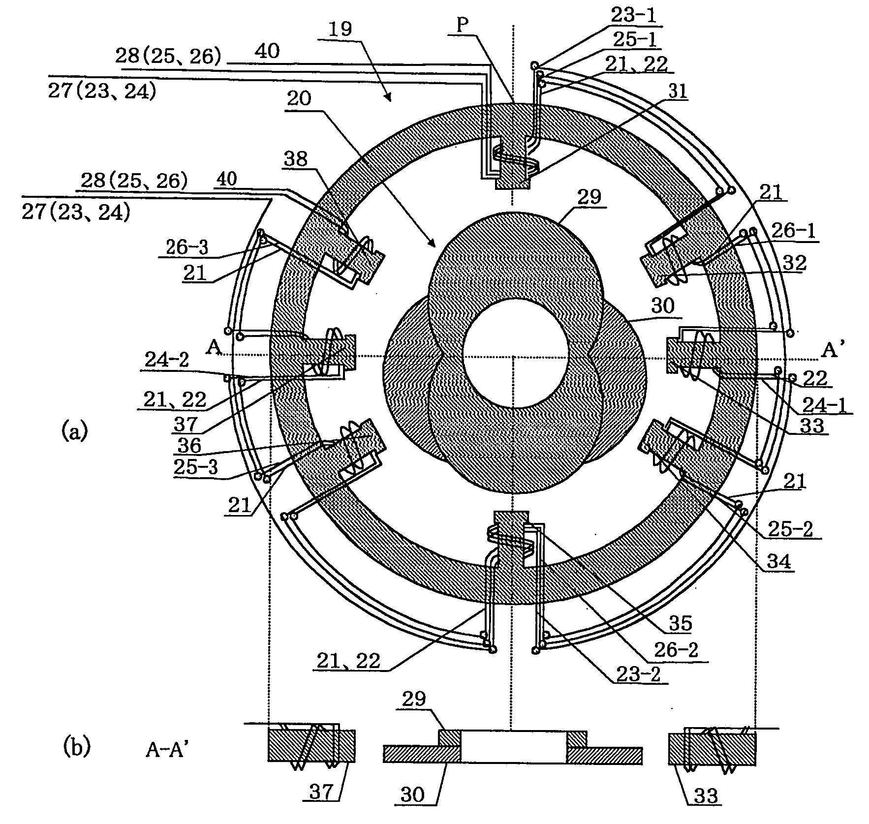 Variable-reluctance resolver and rotational angle sensor using same