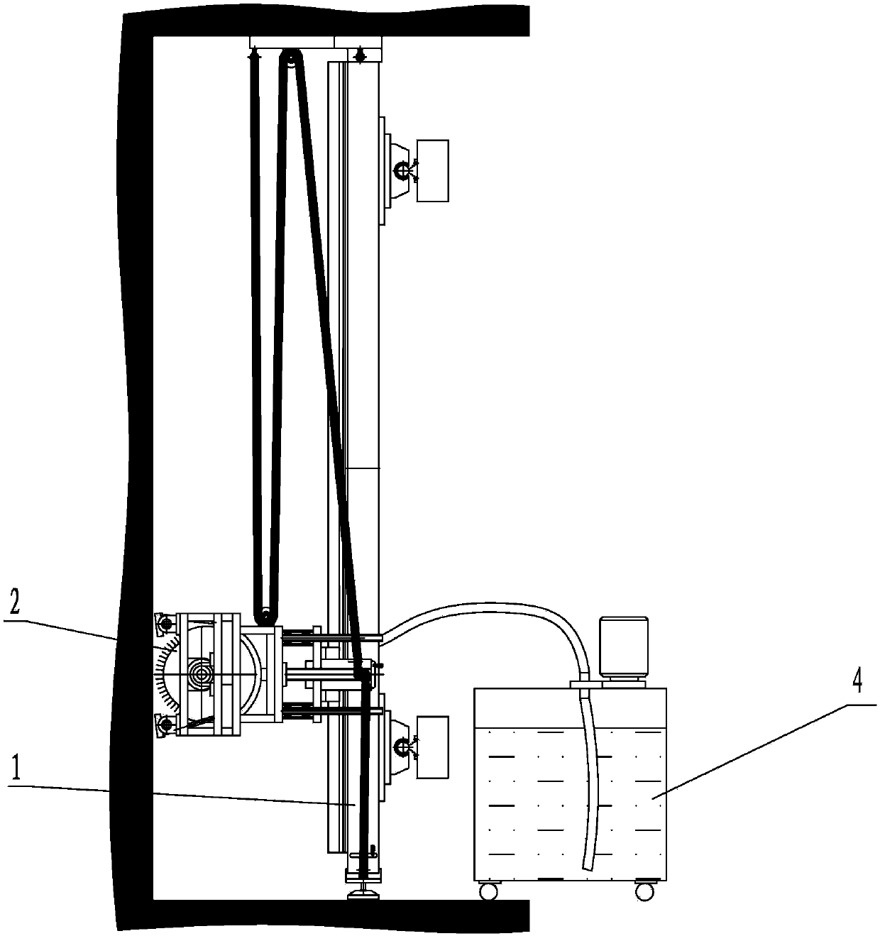 Module assembly-type wall surface and shed surface coating, screeding and polishing device