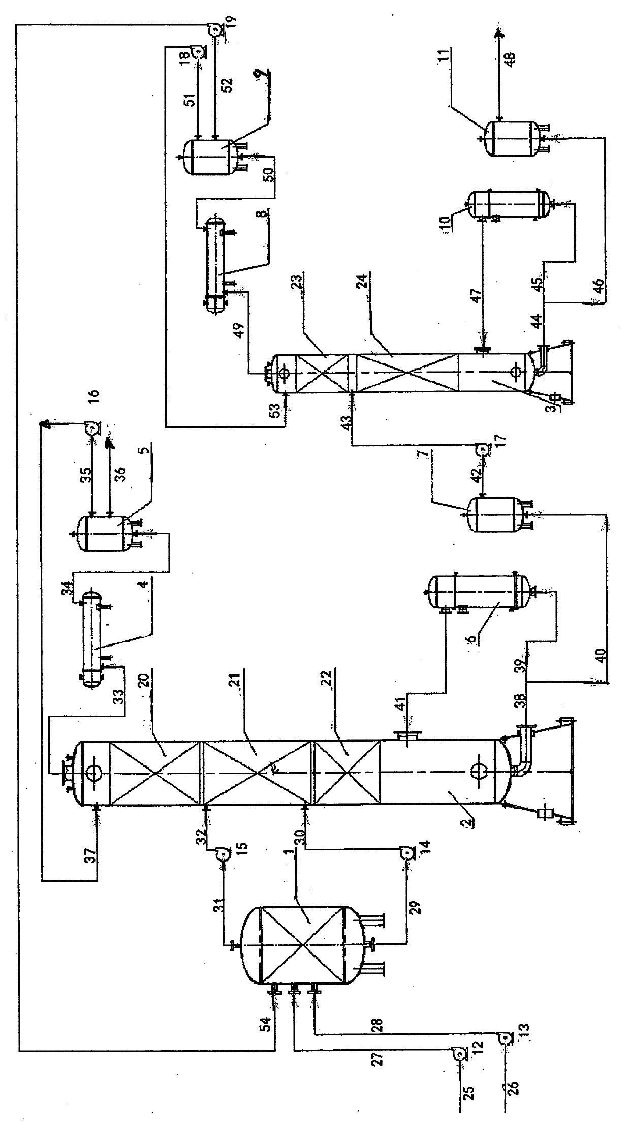 Apparatus for preparing butyric anhydride through reactive distillation of acetic anhydride and butyric acid, and process thereof