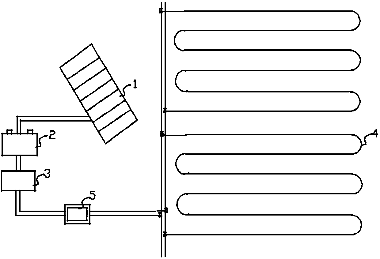 Solar energy carbon fiber ground heating system