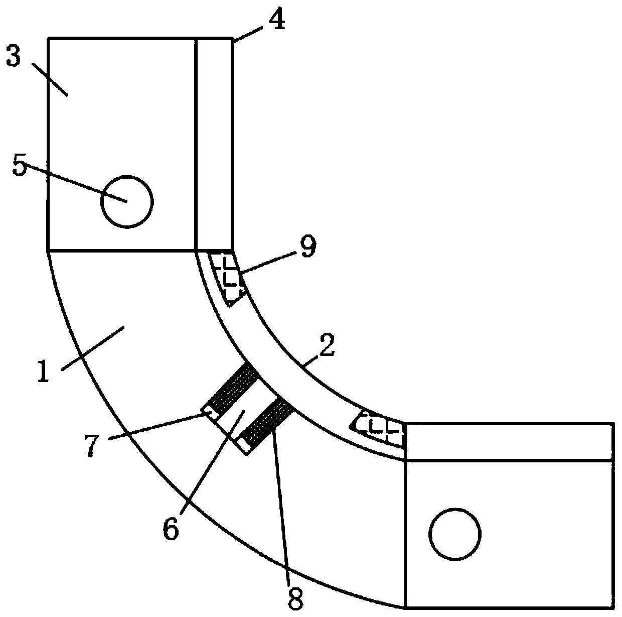 Right-angle connector for curtain track