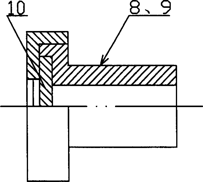 Main engine axis positioning method and measuring device