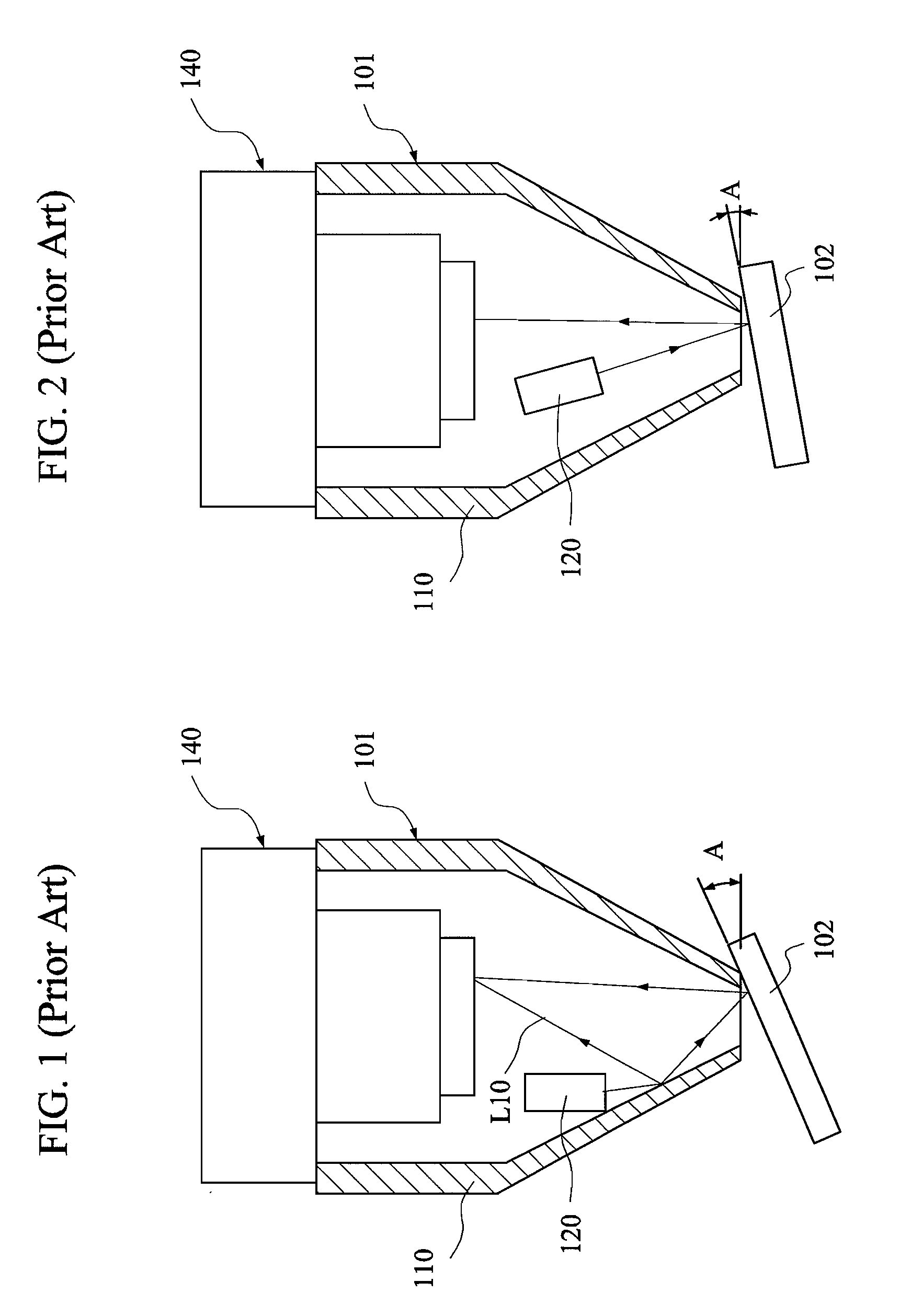 Optical head for reading an image of an object