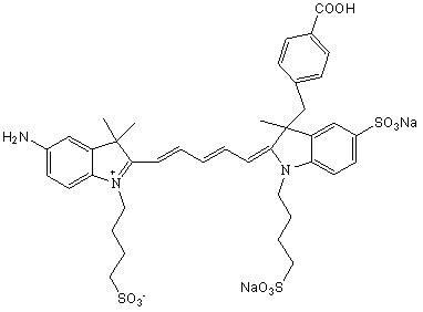 Near-infrared fluorescent probe with maximum Stoke displacement