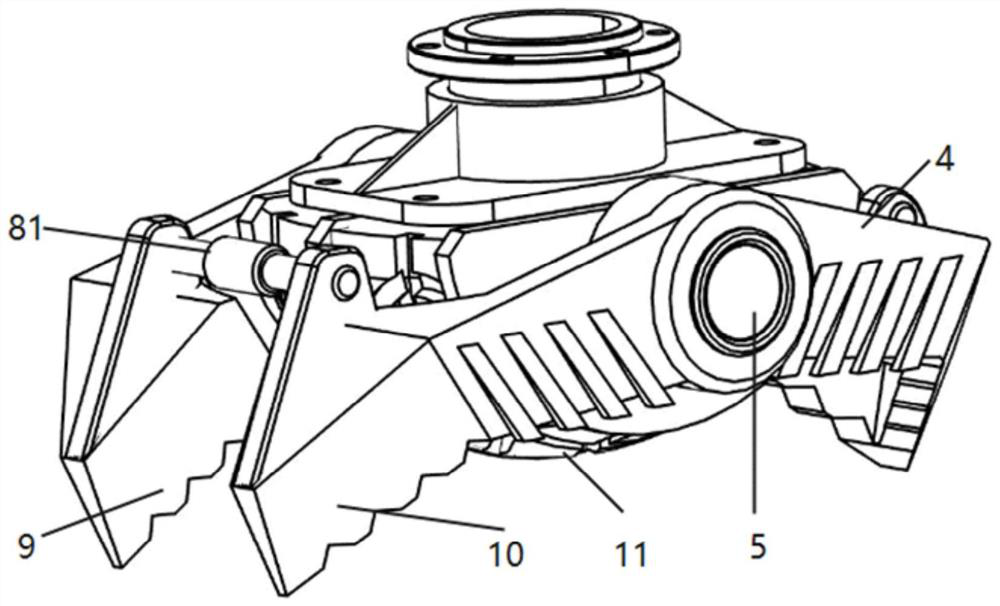 Adjustable foot end of leg-foot type robot