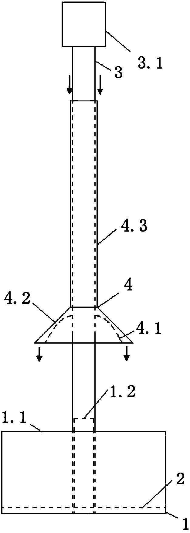 Sampling device for extracting smoke from high-temperature flue gas