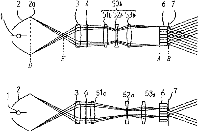 Photolithographic illumination device using mercury lamp light source