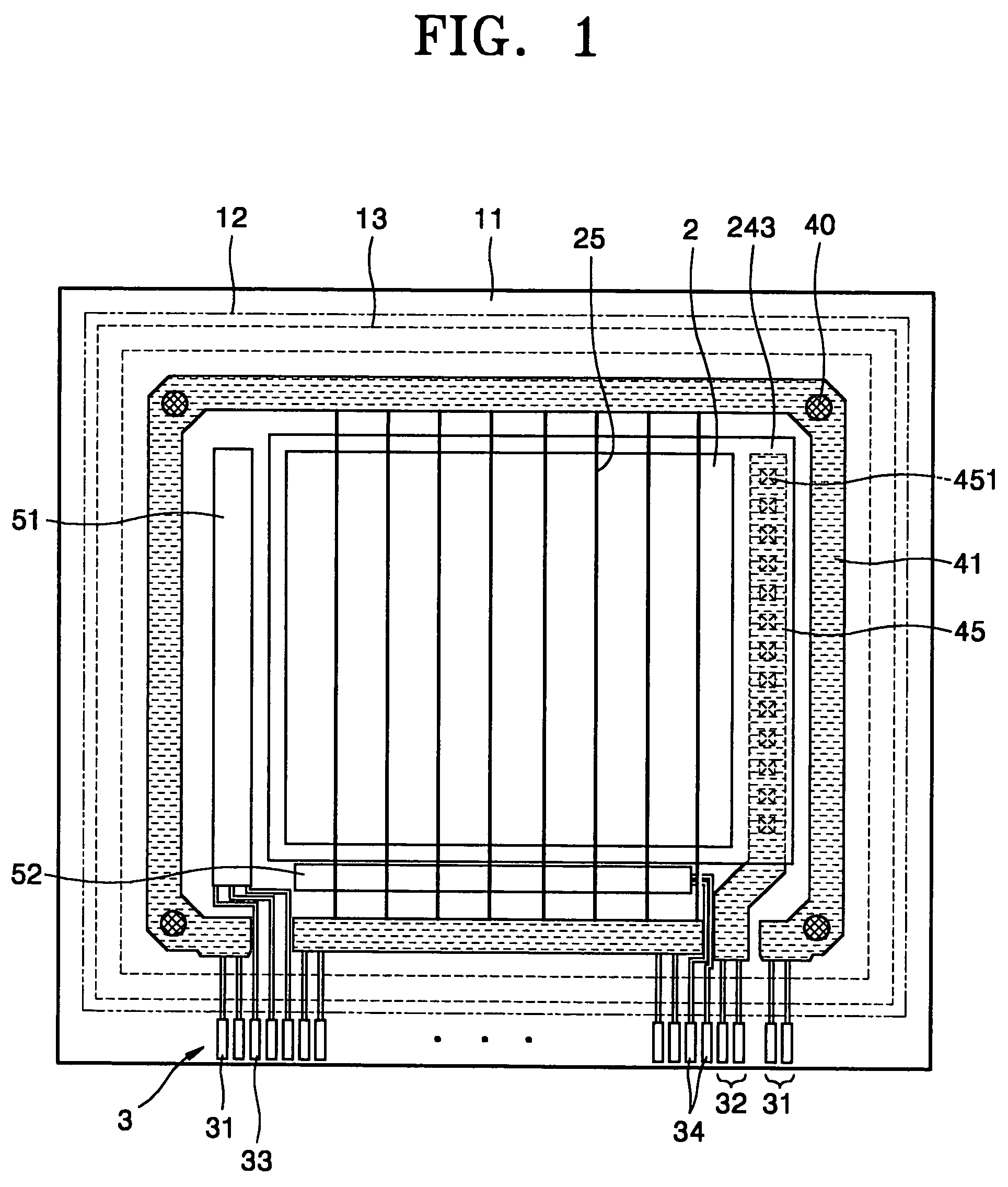 Flat panel display having reduced line resistance