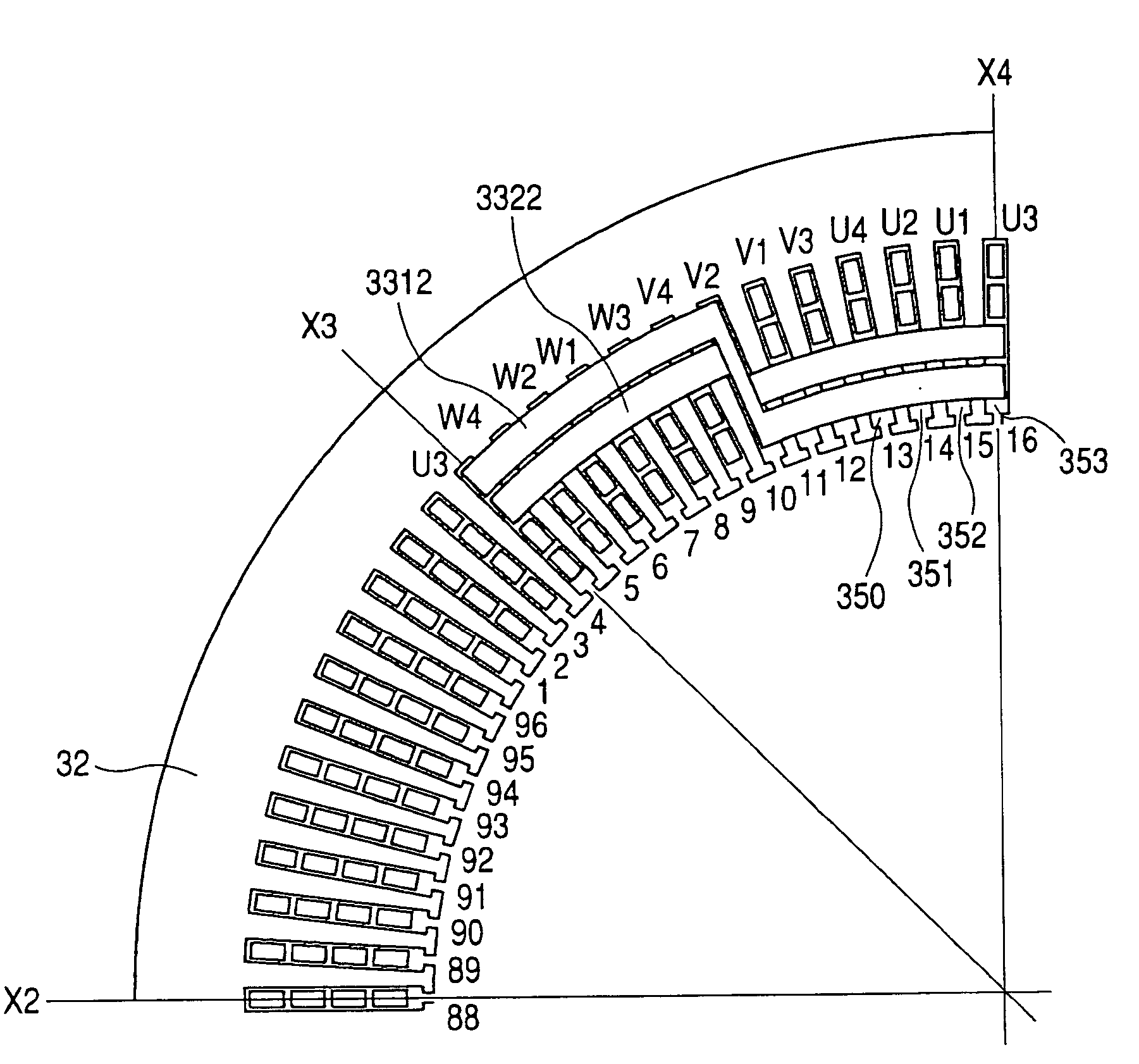 High-voltage electric rotating machine