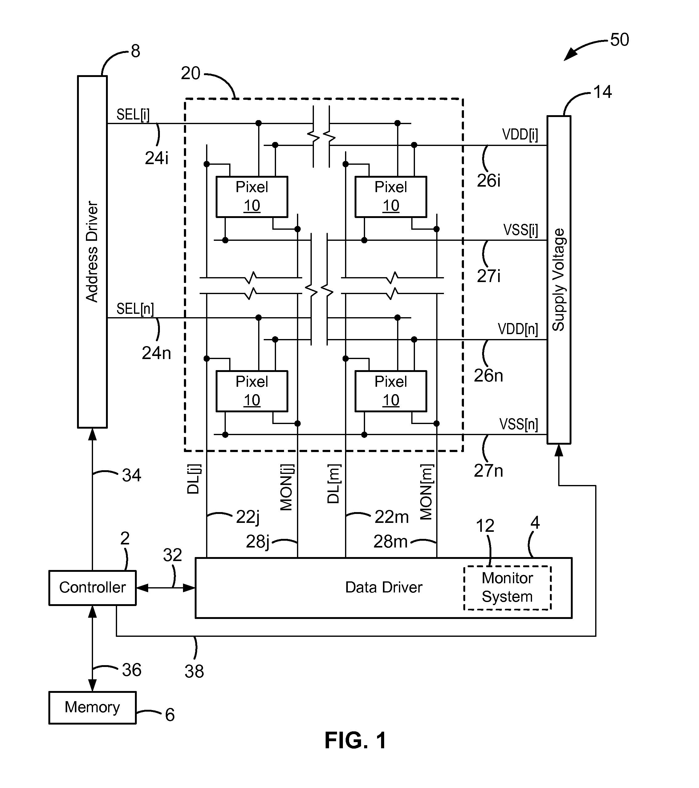 Pixel circuits including feedback capacitors and reset capacitors, and display systems therefore