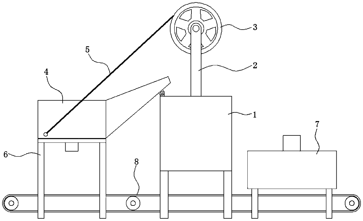 Construction waste recovery device based on electromagnetic conversion