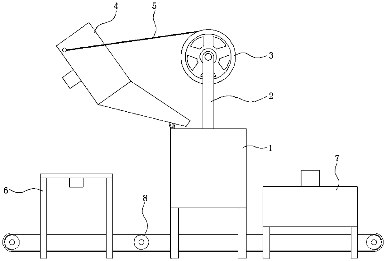 Construction waste recovery device based on electromagnetic conversion