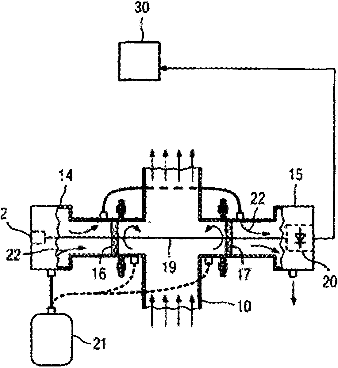 In-place measurement method and device for gas