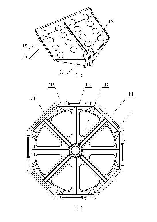 Impeller with retaining mechanism on impeller disk and water-wheel aerator with retaining mechanism impeller