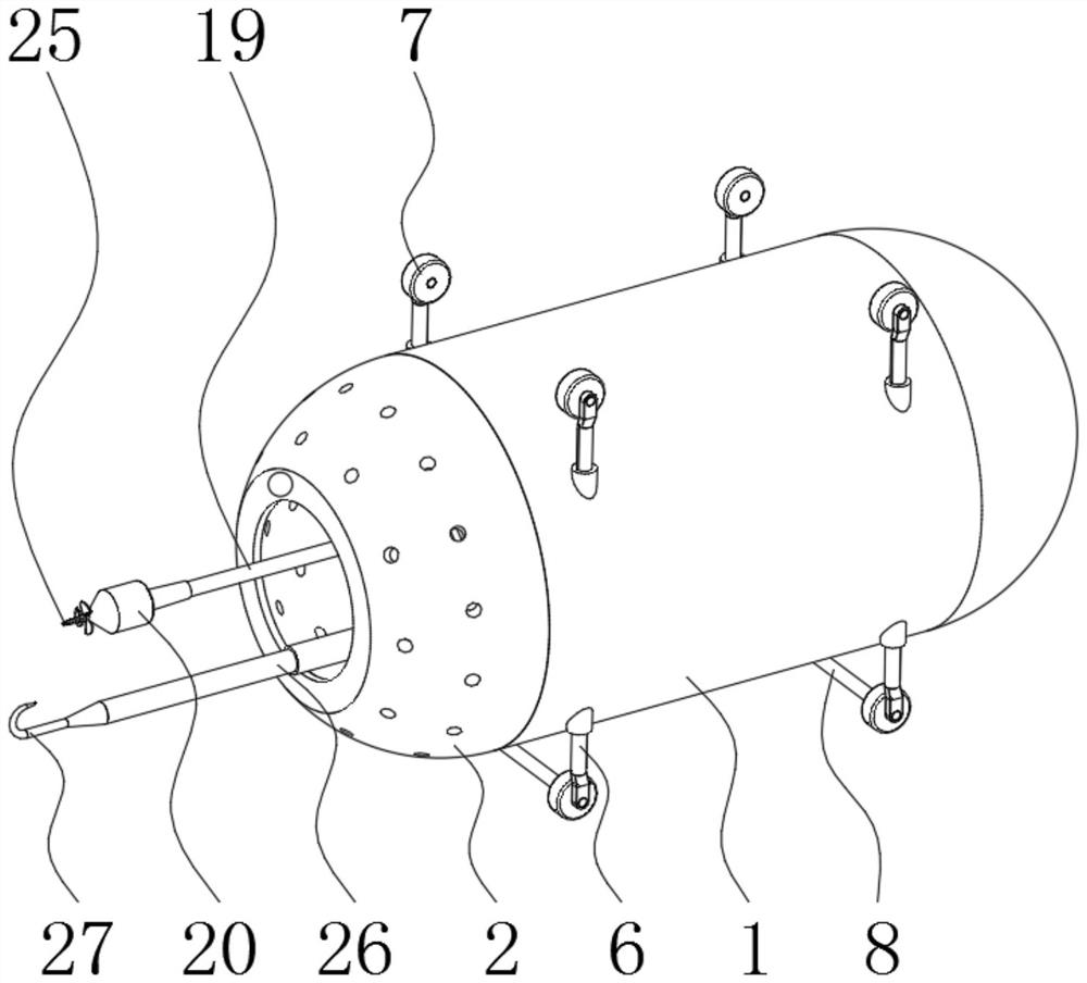 Municipal pipeline sludge cleaning device