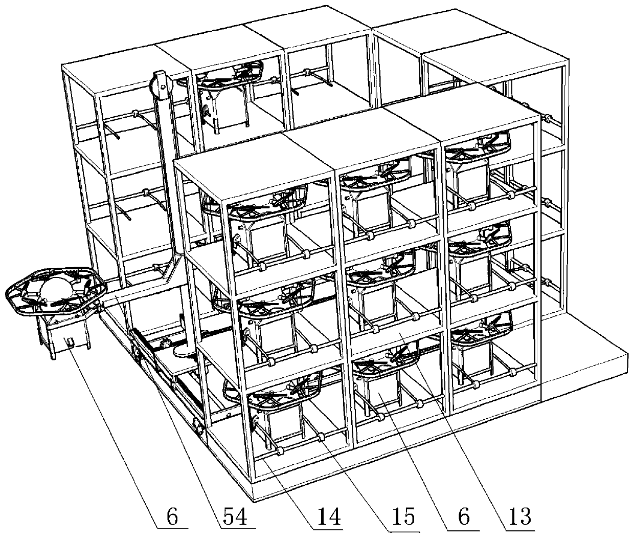 Unmanned aerial vehicle platform of logistics flying and throwing system