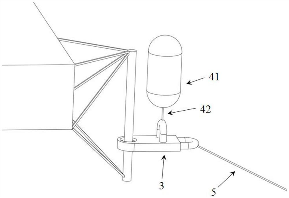 Mooring device suitable for large water level change