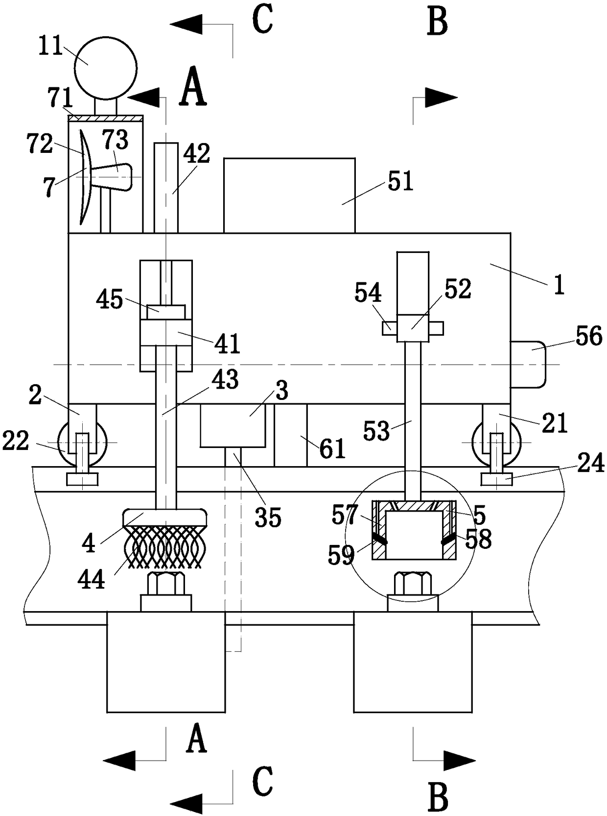 Railway pillow rail bolt maintenance device