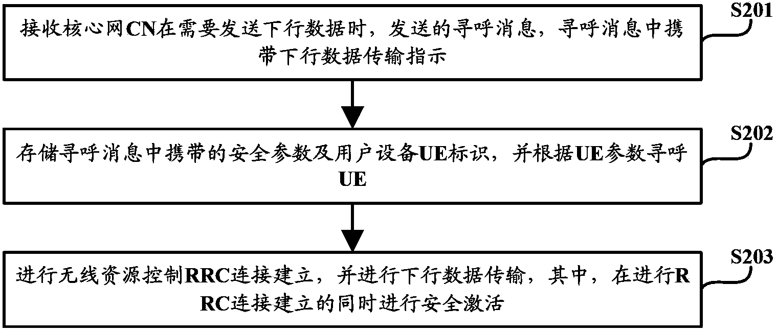 Downlink data transmission method, device and system