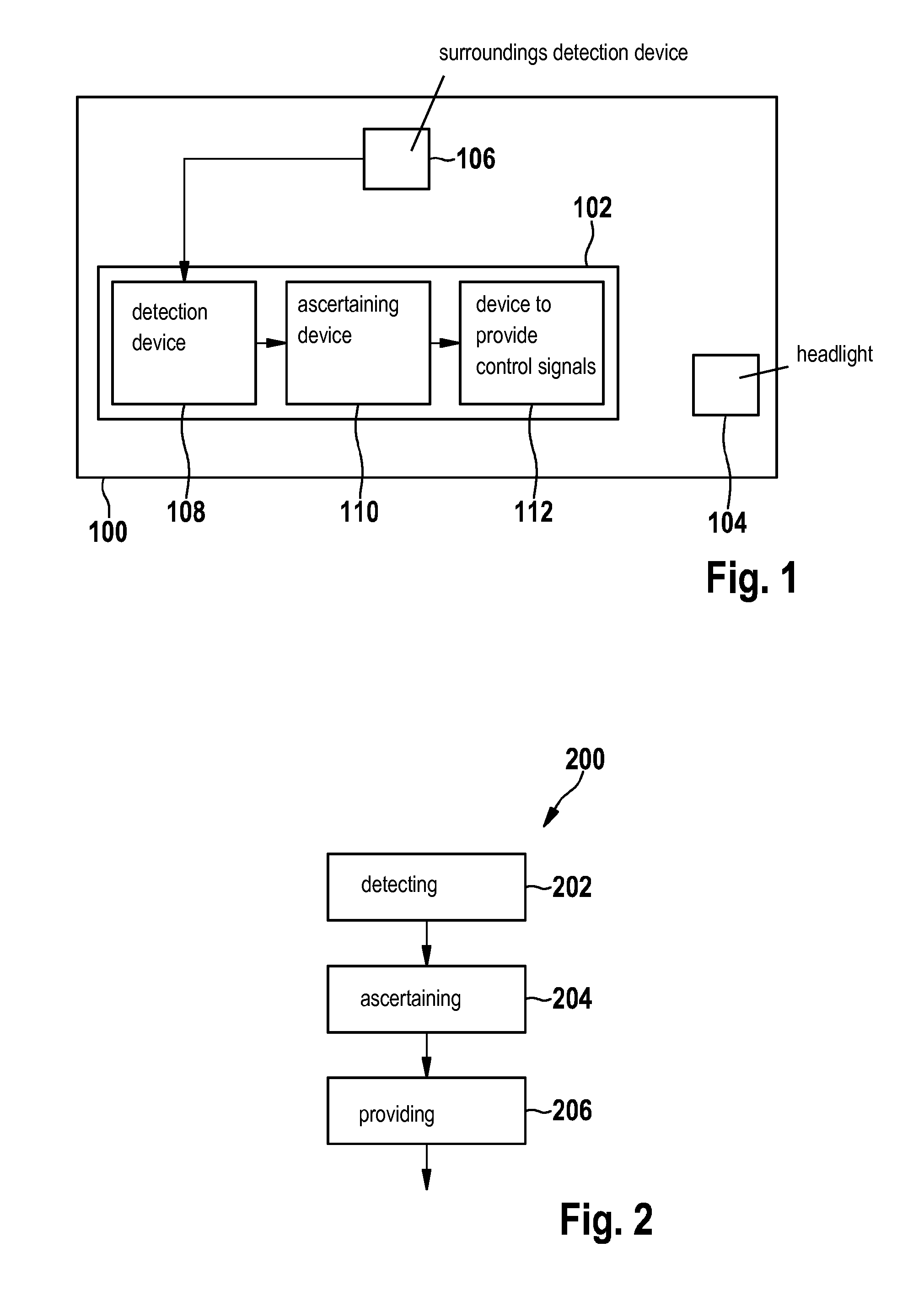 Method and control unit for adapting an upper headlight beam boundary of a light cone