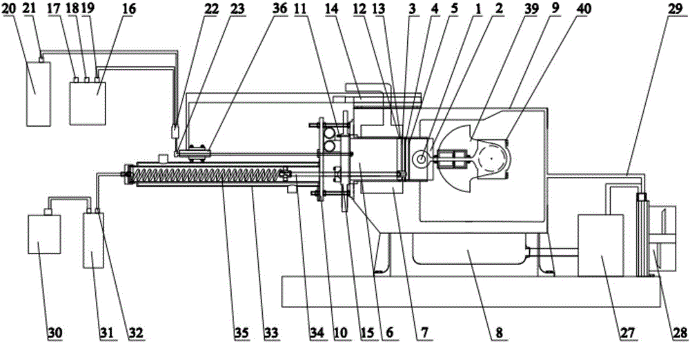 Cylinder liner and piston assembly friction online test device and test method