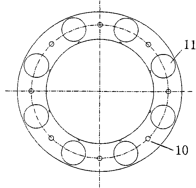 Low emission high-power staged-combustion gas burner and gas collocation method thereof